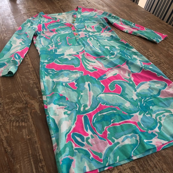Lilly Pulitzer Floral Neon Button Up Dress - Picture 5 of 7